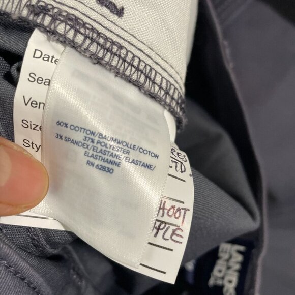 NWOT Lands' End Men's 40 Coolmax 5-Pocket Traditional Fit Charcoal Pants - Picture 7 of 8